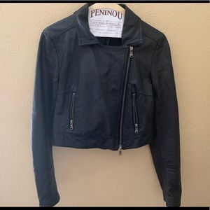 Cropped Biker Jacket